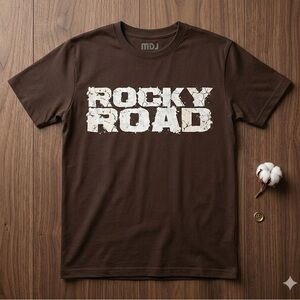 Rocky Road Logo Short Sleeve Tee — Brown-M